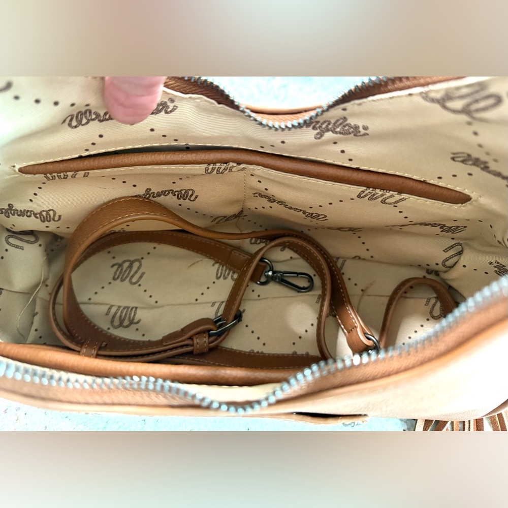 Wrangler Fringe Floral Tooled Hobo Bag - Picture 9 of 13
